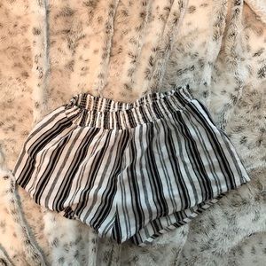 White and Black Kendal & Kylie Flowey Shorts
